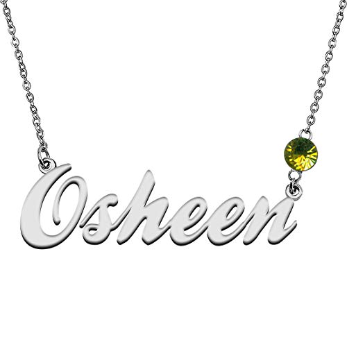 GR859C Personalized Charm Name Necklace with Birthstone for Best Friends Osheen