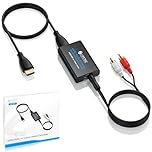 eSynic Professional 192khz eARC ARC Audio Extractor ARC HDMI to 3.5mm/RCA Audio Extractor Support CEC Function with HDMI/3.5 to RCA Cable for HDTV to Wired Headphone/Speaker/3.5mm Audio Sound System