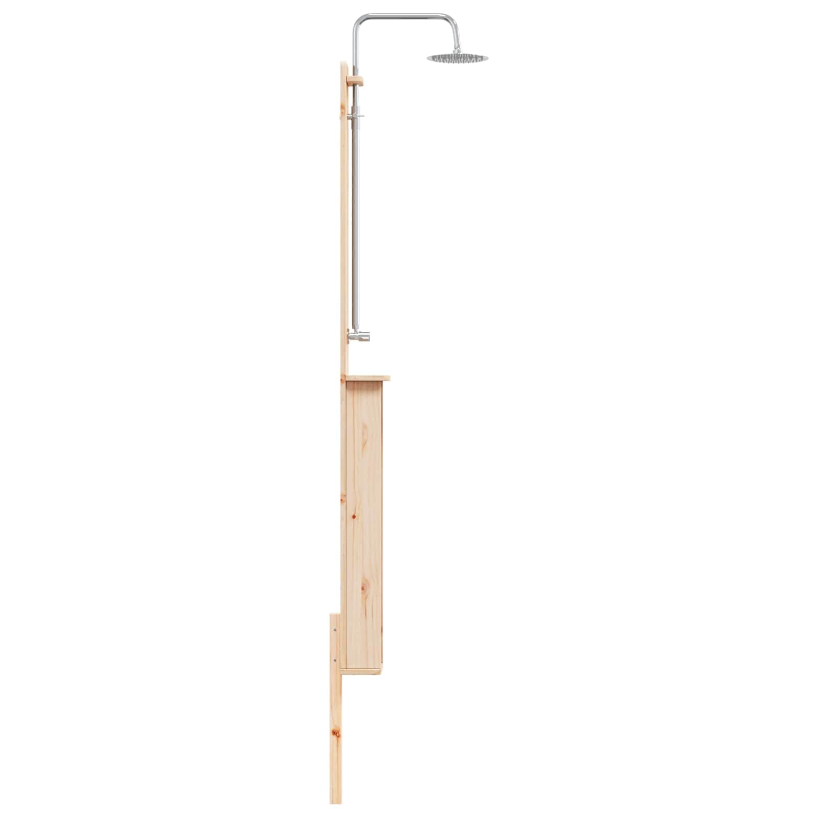 vidaXL Ducha Exterior Ajustable Natural 24 x 19 x 246 cm, Ducha Moderna, Resistente al Clima, Fuente de Patio, higiene para la Piscina, Accesorio para jardín