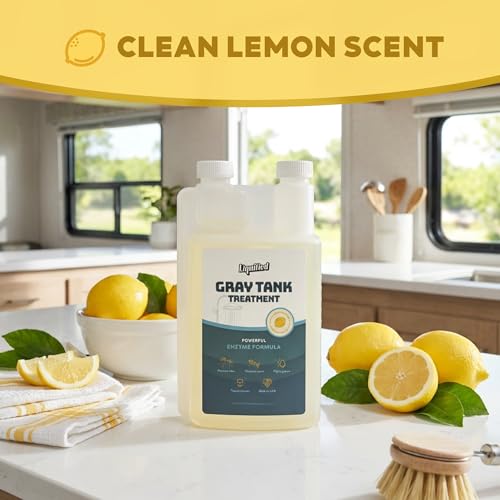 Image of Liquified RV Toilet Treatment - Gray Holding Tank Digester - Odor Eliminator - Lemon Scent - Matts RV Reviews