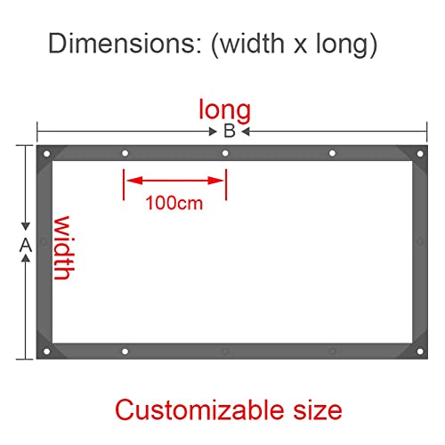 Bâche en vinyle transparent imperméable 2x3m pour protection extérieure