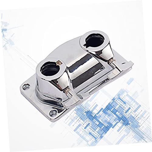 Homoyoyo Durable Double Hole Tom Cymbal Holder Clamp Lightweight Metal Base Plate Drum Mount Bracket miniatura 5