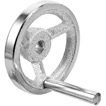 GLEAVI Cast Iron Handwheel with Chrome Plating Square Edge Crank Handle for Machine Tools Easy Installation 3.07 X 2.95 X 2.95 Inch