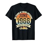 (En la Parte Trasera) Vintage 60 cumpleaños Decoraciones Hombres 60 años 1966 60 Camiseta