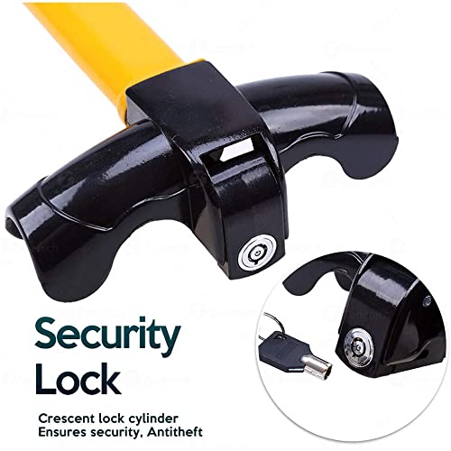 Zone Tech 2-Pack Car Steering Wheel Lock - Premium Quality Strong Durable Heavy Duty Anti-Theft Steering Wheel Lock