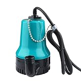 Ligero y portátil: la bomba de agua es fácil de ensamblar, el cable de alimentación tiene 1,5 metros de largo; el peso es de solo 1,5 kg, fácil de transportar, resiste la corrosión, adecuado para su uso en el patio, estanque, jardín, piscina.
