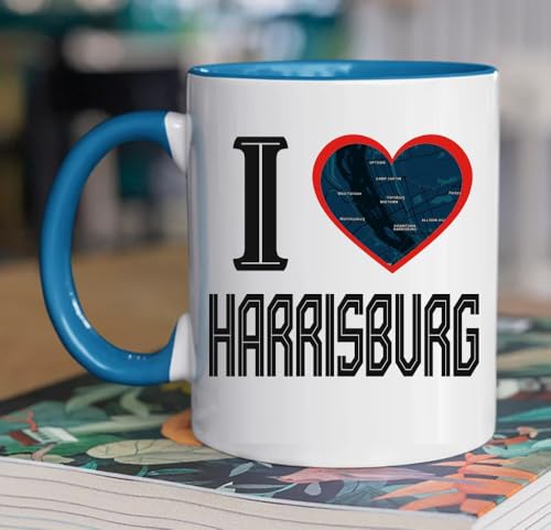 Harrisburg PA Map Coffee Mug 11oz Hometown Gift