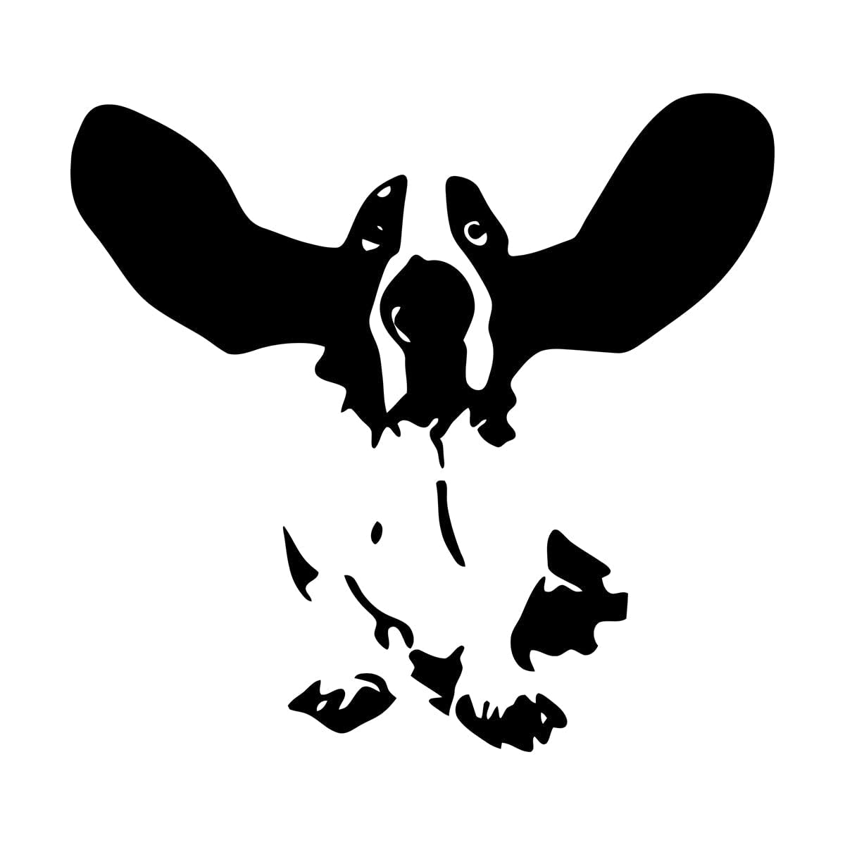 Vinyl Wall Decal Basset Dog Pets Wall Murals Pets Shop Decoration Basset Doggy with Long Ears Vinyl Wall Stickers Large - 64x67cm — image 1