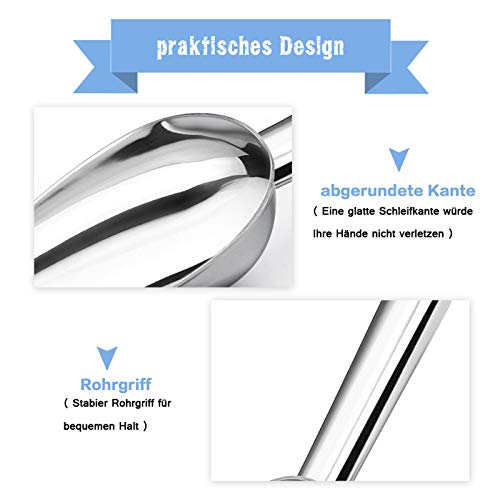 TEAMFAR Eisschaufel 4er-Set, Edelstahl Mini Futterschaufel Mehlschaufel Abwiegeschaufel für Bar, Küchen, Büfett, Party, Hochwertige & Spülmaschinengeeignet - 3 Unzen - Image 4