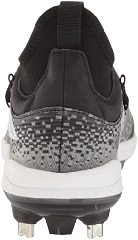 adidas Men's Adizero Afterburner 9 NWV Baseball Shoe, Black/White/Grey, 11 | Image 2