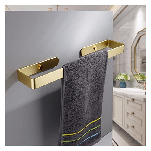 Toallero autoadhesivo de lujo dorado para bano sin taladrar la pared 6