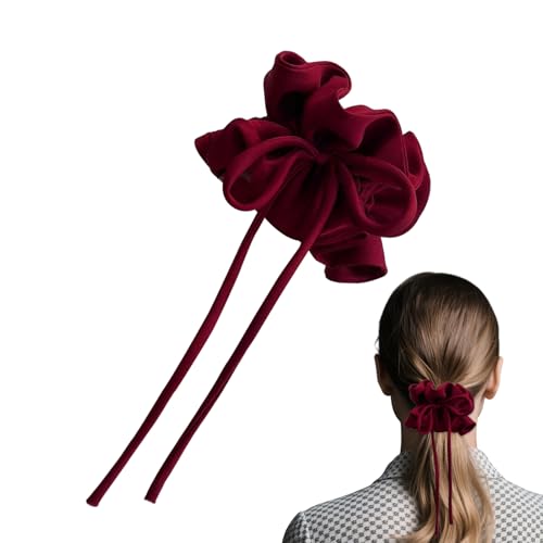 Jubilofex Gomas para el pelo - Accesorios elásticos para el cabello con lazos, bandas de goma suaves antideslizantes para coletas y accesorios de estilo para niñas para fiestas y animadoras