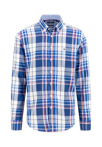 Shirt FYNCH-HATTON Oxford homme taille L chemise manches longues à carreaux casual