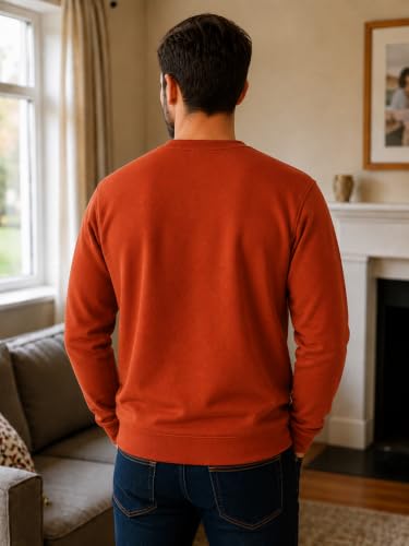 Image of Mack Jonney Men's Printed Fleece Sweatshirt|Full Sleeve Round Neck Winter Sweatshirt for Casual Wear|Travel|Gym & Everyday Style-mj-403