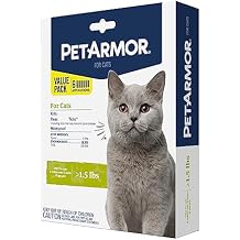 PetArmor for Cats, Flea & Tick Treatment for Cats Over 1.5 Pounds, Includes 6 Month Supply of Topical Flea Treatments