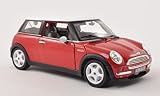  Mini Cooper, rot/weiss, 2001, Modellauto, Fertigmodell, Bburago 1:18