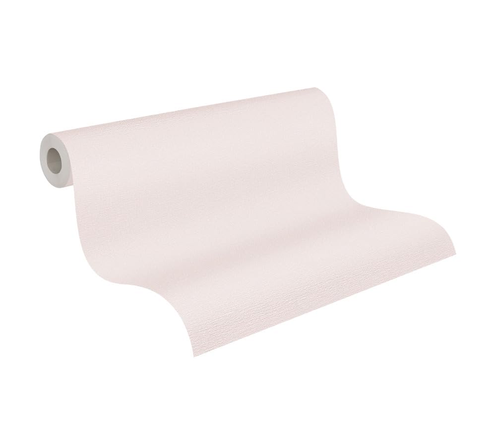 A.S. Création Papel pintado para dormitorio, color rosa claro, 10,05 x 0,53 m, color rosa claro