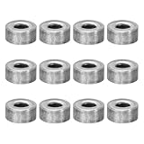 PATIKIL M10 Steel Spacers, 12 Pcs Metal Spacers Steel 10.3mm ID x 25mm OD x 12mm L Carbon Steel Spacer Screw Standoff Round for 2/5in or M10 Screw Bolts