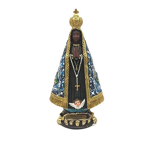 Imagem de Nossa Senhora Aparecida Com Terço Resina 21 cm