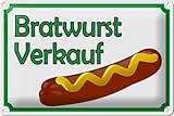 FEMER Blechschild Hinweis 30x20cm Bratwurst Restaurant