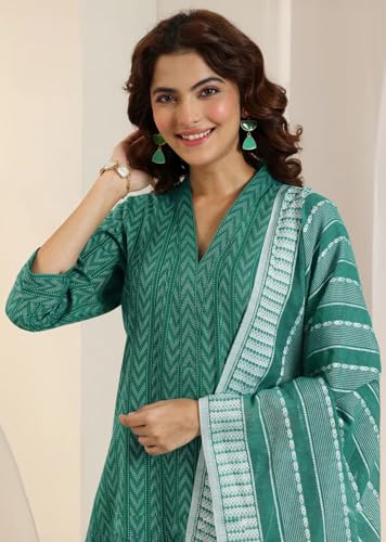 Maadwara Women's Green Cotton Co-Ord Set - Image 6