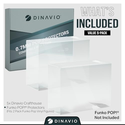 Dinavio Crafthouse DC5702 Premium 0.7Mm Heavy Duty Plastic 2 Pack Funko Pop Protector Compatible Funko Pop! 2 Pack Vinyl Figures thumb #1