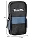 Makita Smartphone Tasche XL (aus Nylon, mit Reisverschluss, Größe 115 x 40 x 200 mm, Schutzhülle für Smartphone)