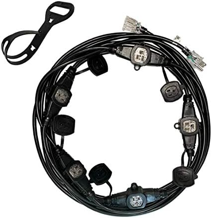 Kutatek 30Ft 14/3 Multi-Outlet Heavy Duty Extension Cord, 6 Outlets Evenly Spaced Every 5Ft,Indoor/Outdoor Christmas Lighting, Holiday Decorations, Uplighting, Stage Backlines,UL Listed