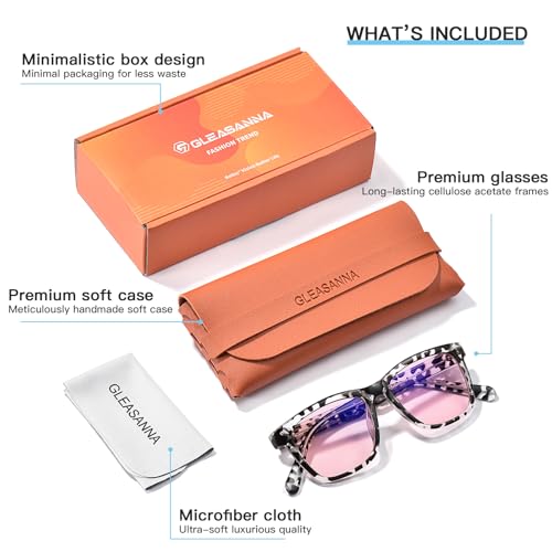 Image of Blue Light Glasses for Woman, AR Coating, Sleep Computer Gaming Glasses, Anti Eyestrain and UV Glare Protection