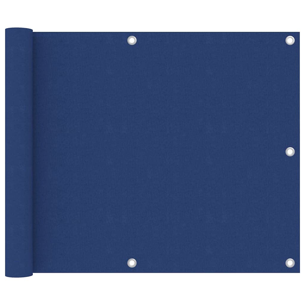 Brise-Vue pour Balcon Bleu 75x600 cm Tissu Oxford Imperméable Résistant au Vent Écran de Jardin