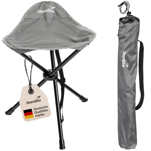 Skandika Dreibeinhocker Tomperi | Faltbar, 100 kg Nutzergewicht, leicht, kompakt, mit Tragetasche, Stahlgestänge, Anti-Rutsch-Füße, Campinghocker | Camping, Trekking, Outdoor Skandika Dreibeinhocker Tomperi | Faltbar, 100 kg Nutzergewicht, leicht, kompakt, mit Tragetasche, Stahlgestänge, Anti-Rutsch-Füße, Campinghocker | Camping, Trekking, Outdoor