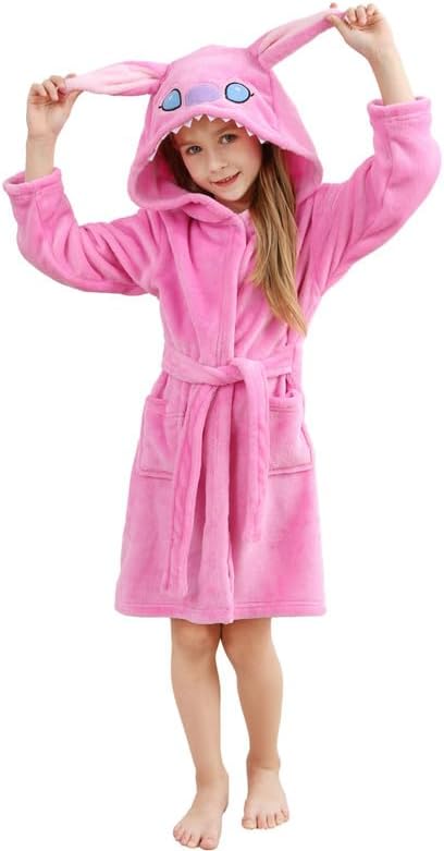 Bata de baño con capucha de animales lindos para niñas, bata de baño suave para niñas, para Halloween, regalo de Navidad, 2-13 años