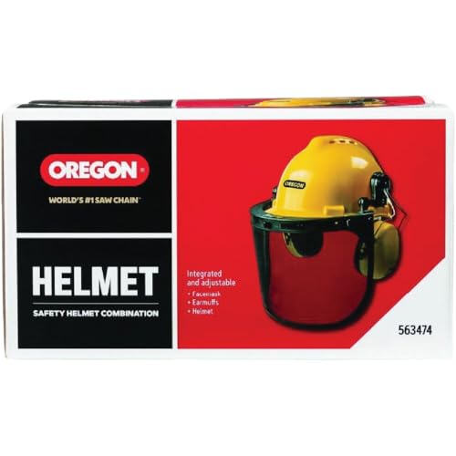 Casco protector para motosierra Oregon para evitar accidentes con visera protectora 4