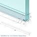Shower Door Bottom Seal Strip, 2PCS Seal Strip, Ultra Clear PVC, 36