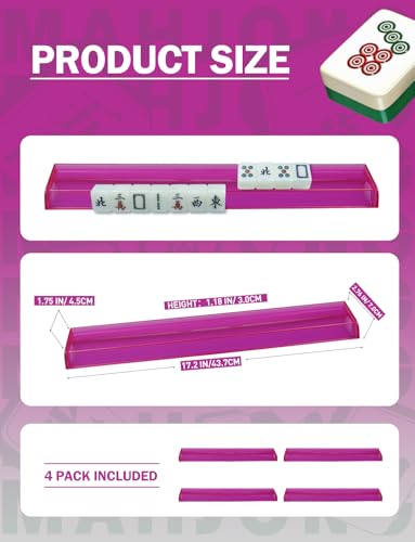 Mahjong Racks 4PCS Accesorios para Mahjong Americano Rosa miniatura 2
