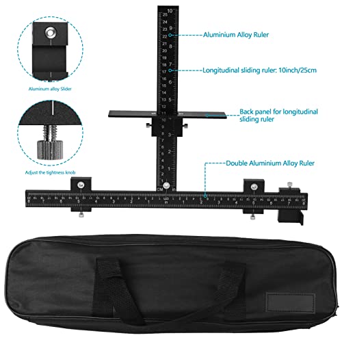 Rocomoco Cabinet Hardware Jig Tool With Extended Ruler, All Aluminum Alloy Cabinet Handle Pull Jig For Oversized Handles, Adjustable Wood Drilling Cabinet Guide Templates Tool For Front Knobs Pulls #TOP2