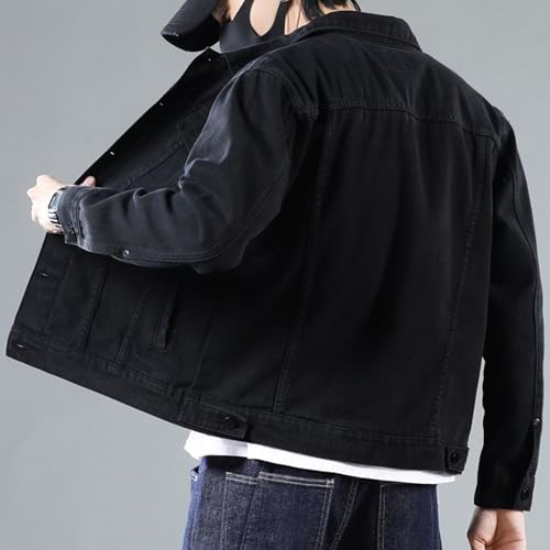 Chaqueta de mezclilla slim para hombre manga larga miniatura 4