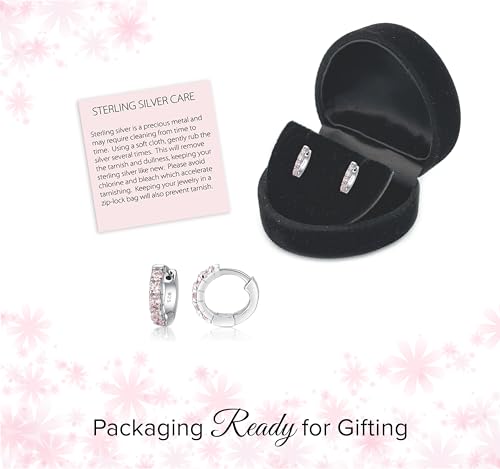 Image of Cherished Moments Hoop Earrings, .925 Sterling Silver or 14k Gold-Plated
