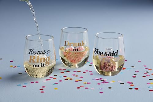 Verres à vin pour mariage Mud Pie 473 ml le cadeau idéal des mariés
