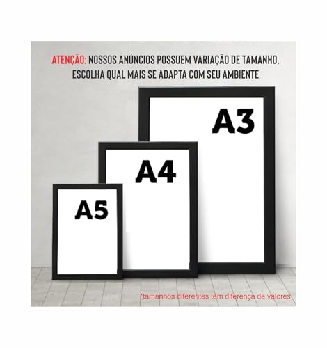 Quadro Decorativo Leão de Judá A3 Moldura Preta (45x33)