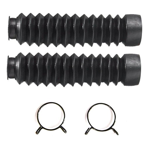 Amerstar 2Pcs Universal Motorcycle Front Fork Cover Protector Gaiters Gators Boot Shock Rubber New #TOP3
