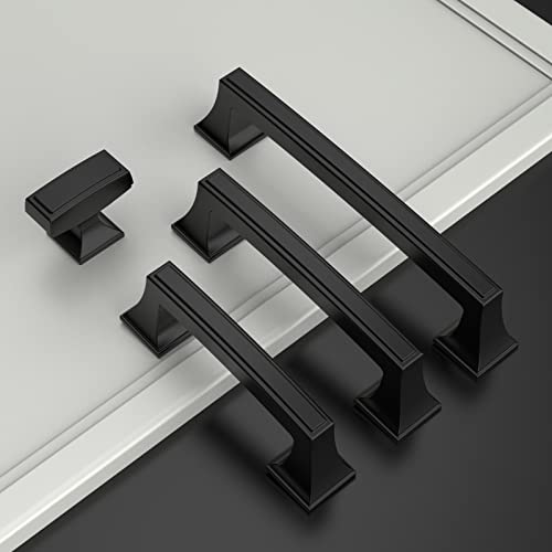 Asidrama 10 Pack 5 Inch(128mm) Matte Black Kitchen Cabinet Handles, Cabinet Pulls Kitchen Cabinet Hardware Cupboard Handles Drawer Handles Dresser Pulls — view 4