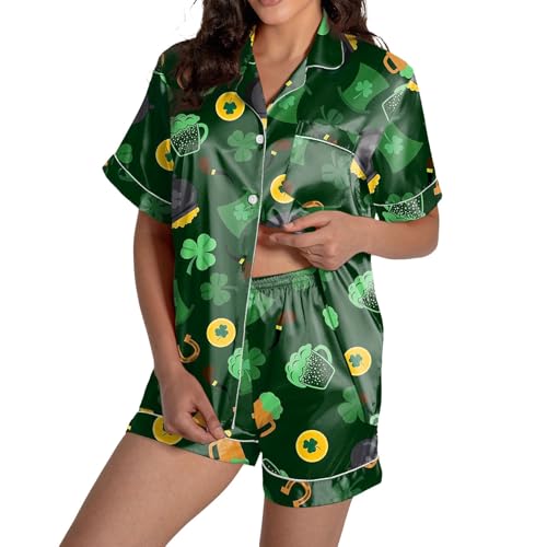 Pyjama Saint Patrick haut manches courtes short vêtement nuit