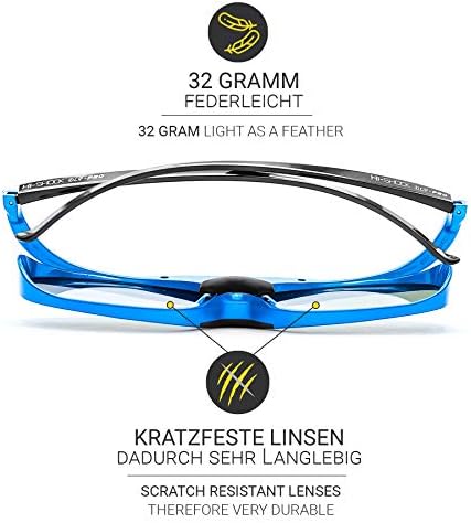 Hi-SHOCK DLP Pro Blue Heaven DLP Link 3D Glasses for 3D DLP Projectors from Acer, BenQ, Largo, Optoma, Viewsonic, LG [Shutter Glasses] 96-144 Hz | Rechargeable | 32g | DLP Link | Blue