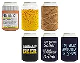 Beer Coolie Drinking Gift Bundle Funny Variety 6 Pack Can Coolie Drink Coolers Coolies Set #3