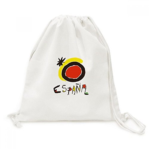 Sac à cordon Toile Voyage aux finitions soignées et motif graphique ensoleillé