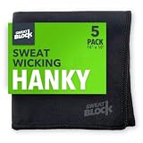 SweatBlock Microfiber Sweat Absorbing Handkerchief - Sport, Gym, Daily Use - Quick-Drying for Hands,