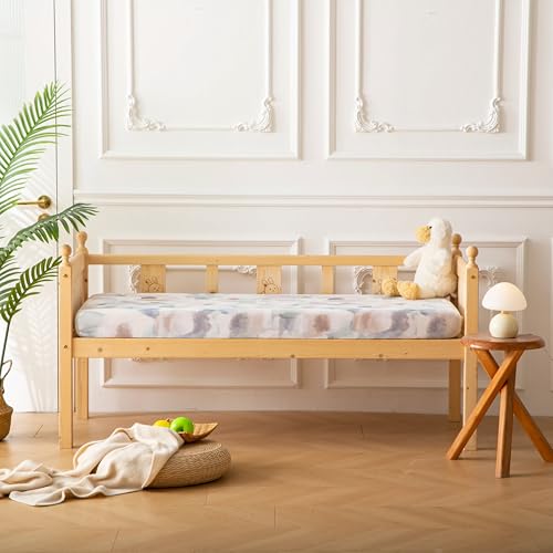 Image of SDY Jersey Crib Sheets for Baby Boys and Girls,52 inchx28 inchx8, 2 Pack,Neutral Standard Oval /Retangle Fitted Crib Sheets for Toddler,Super Soft Breathable