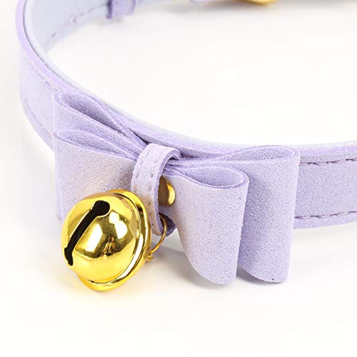 Succuba Bell Choker Collar Necklace Lolita Bow Collar Choker Kitty Velvet Necklace For Women And Men (G4) #TOP3