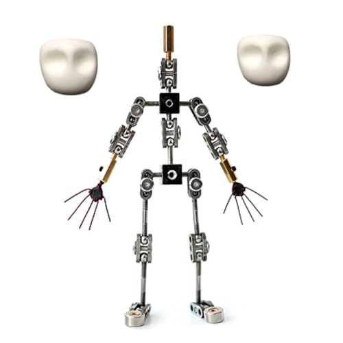 YXINHONGYUE Mini Studio Stop Motion Armature Kit for Animators, Photography, Claymation 18CM DIY Metal Puppet Figure Skeletons Stop Motion Support Rig with 2 Skull,15CM